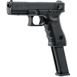 Pistola Glock 18 E 18C 9mm Com pente estendido - Imagem Ilustrativa