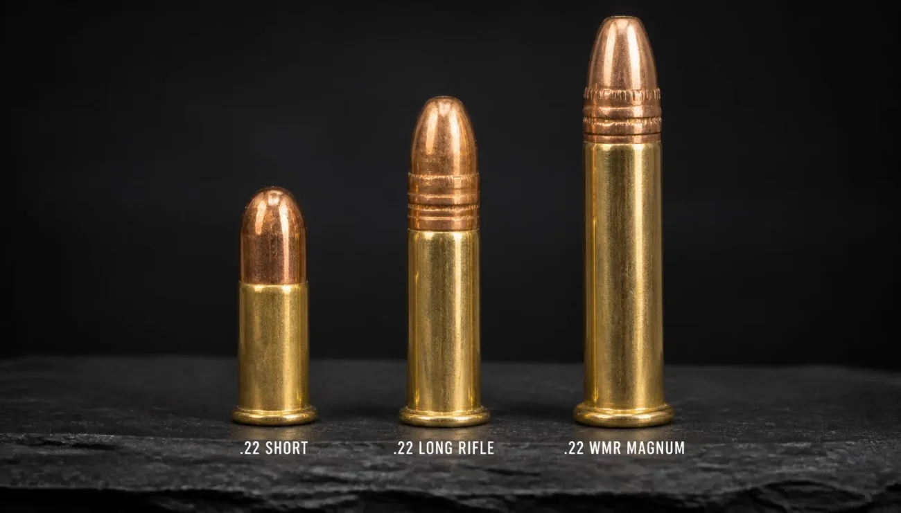 omparativo de munições .22 Short, .22 Long Rifle e .22 WMR Magnum